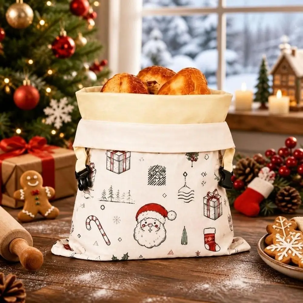 New Reusable Bread Storage Bag Beeswax Detachable Toast Storage Bag Buckle Closure Baguette Storage Bag Baguette Toast Storage