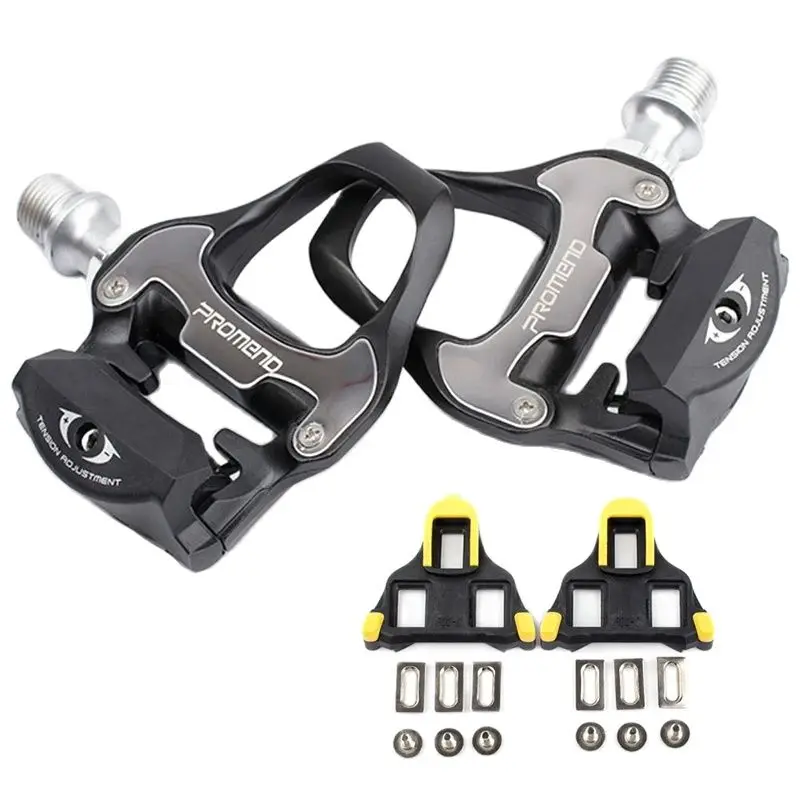 

New 298g Cr-Mo Axle Self-lock Road Bicycle Pedals with Cleats CNC Aluminum Alloy Body Bearing Road Bike Pedal for Shimano SPD-SL