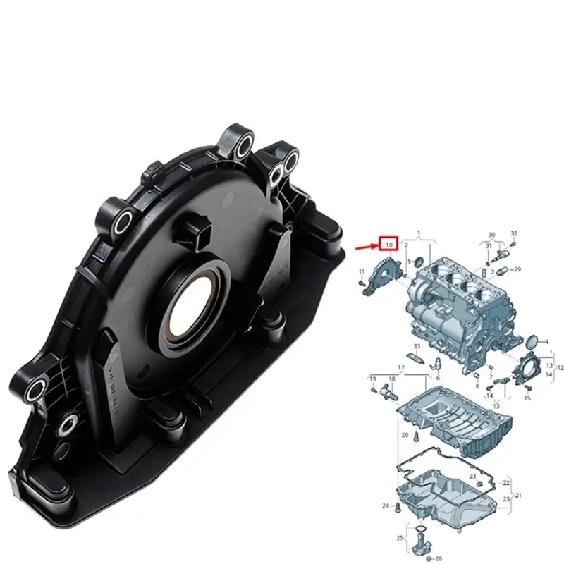 Best-Selling For AUDI A3 A4 A5 Q5 30 TDI 35 TDI 40 TDI VW SEAT SKODA 2.0 TDI Compatible Engine Crankcase Housing Sealing Flange