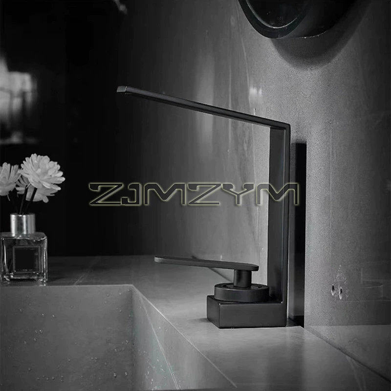 

Смеситель для раковины в ванной комнате, современный смеситель, кран с одним отверстием, кран для горячей и холодной воды, смеситель для раковины на палубе