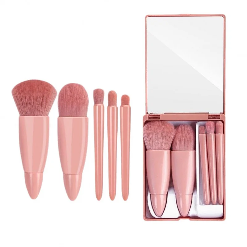 Nouveau Travel5Glasses boîte pinceaux de maquillage costume modèles portables multifonctionnel poudre brosse Blush brosse outils de beauté