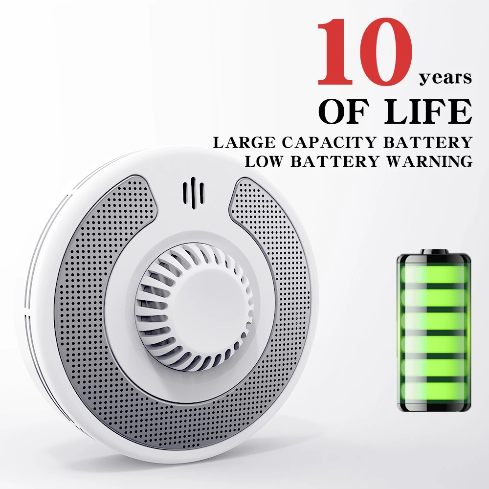 Tuya Heat Detector with Tuya App control, WiFi Smart Heat Alarm with Sealed 10-Year Li-Battery, BS 5446-2, VH03W