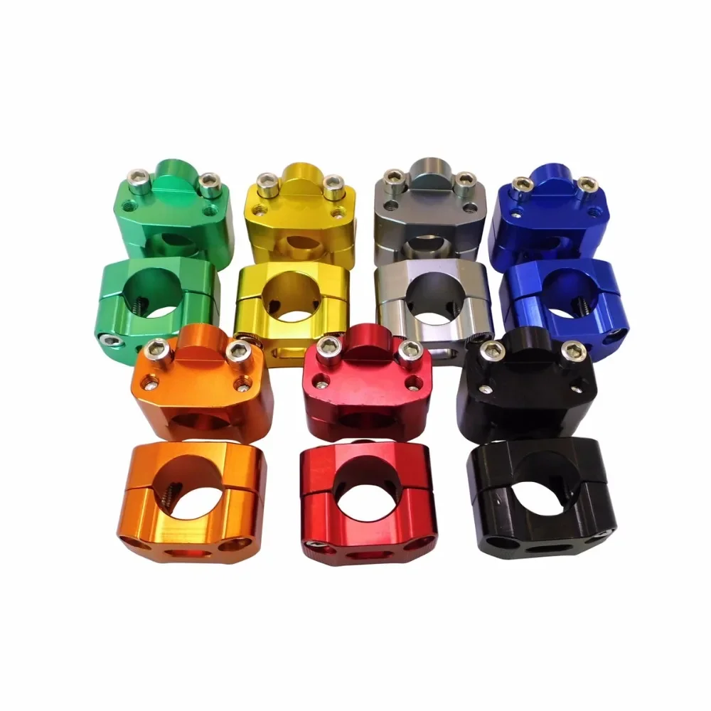 

Universal Aluminum Alloy 7/8" 22mm to 1 1/8" 28mm Handle Bar Riser Mount Clamp CNC For Pit Dirt Bike Motocross Enduro Blue