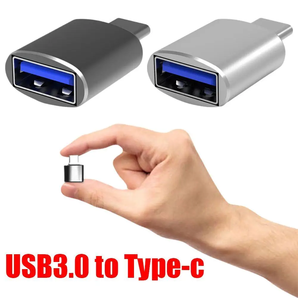 1PCS USB3.0 to Type-c Adapter Mini Portable Aluminum Alloy OTG Connector Data Fast Transfer Mobile Phone Adapter