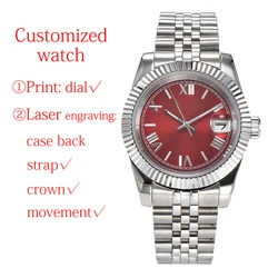 Customized 36mm/39mm NH35 movement Automatic Mechanical Watch Sapphire Glass stainless steel Luminous Waterproof Watch