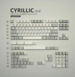 XMI Xiami Keycaps Classic Grey And White Retro Mechanical Keyboard Keycaps Russian Cyrillic PBT Dye Sub Keycaps