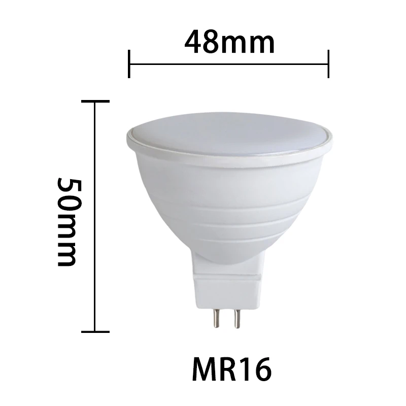 Imagem -02 - Refletor Led Regulável para Casa Lâmpada Luz Descendente ca 110v 220v w Mr16 Gu10 E27 B22 Gu5.3 30006000k Iluminação 120 ° Peças 10