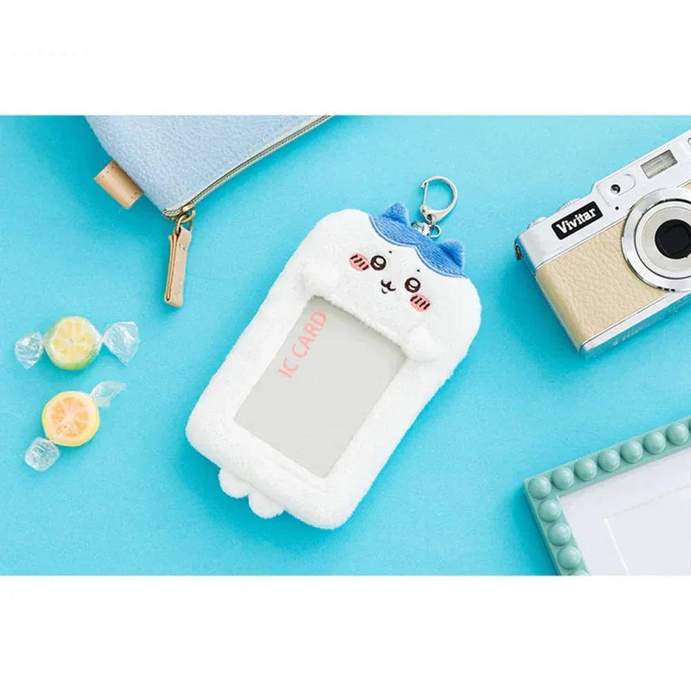Chiikawas haviware Usagi Kawaii mewah tempat kartu tas gantung dekorasi lucu tas penyimpanan Id liontin mewah Momonga hadiah
