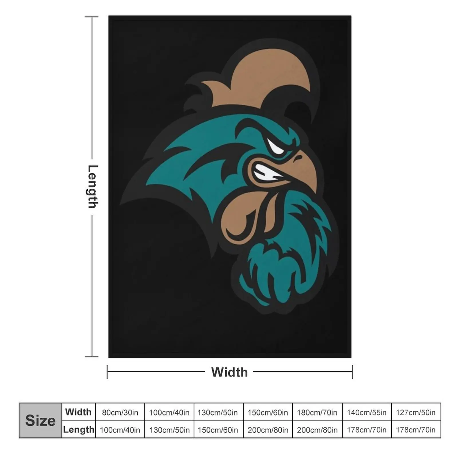 The Coastal Carolina Chanticleers Throw Blanket warm winter Soft Big Flannel Fabric Blankets