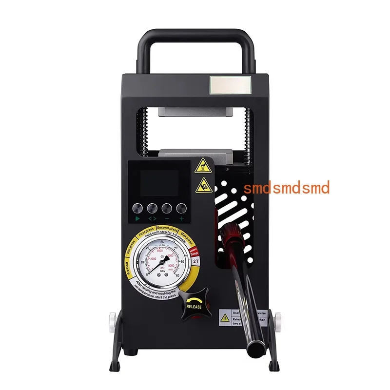 Hot sale2-Ton Electric Hot Stamping Machine (with Pressure Gauge) Heat Press with 3.5 x 3.1-inch Stamping Area High-Power Hot St