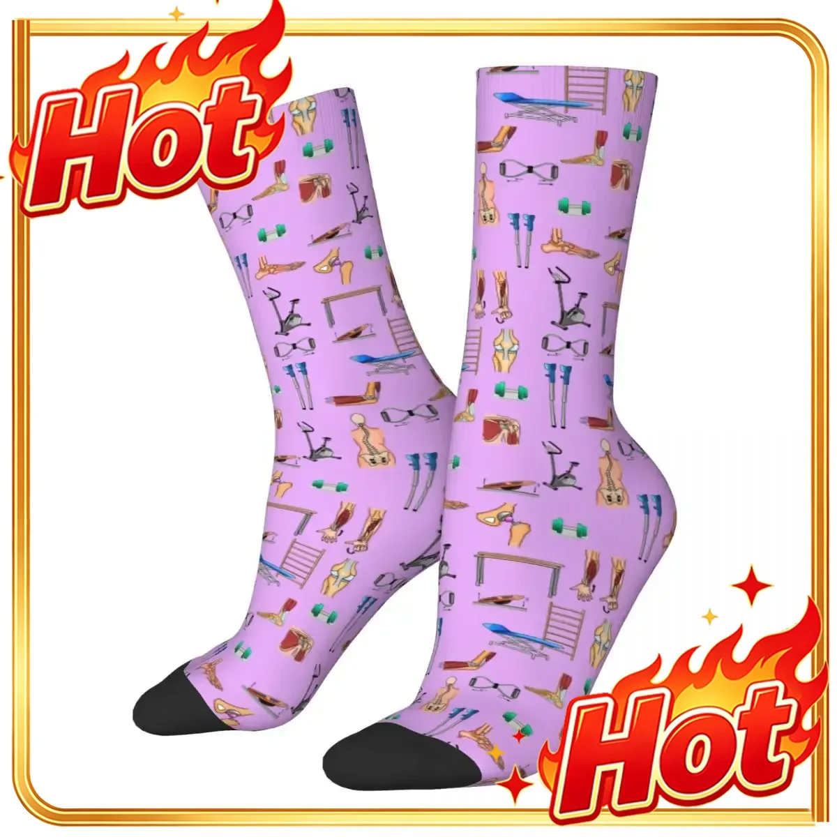 Physiotherapy ISHA Socks Harajuku High Quality Stockings All Season Long Socks Accessories for Unisex Gifts