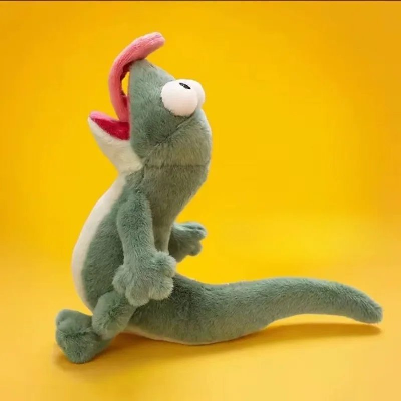 Green Frog Plush Keychain with Sticking Tongue Soft Stuffed Animal Keyring Cute Bag Pendant for Backpack Car Gift for Kids view 4