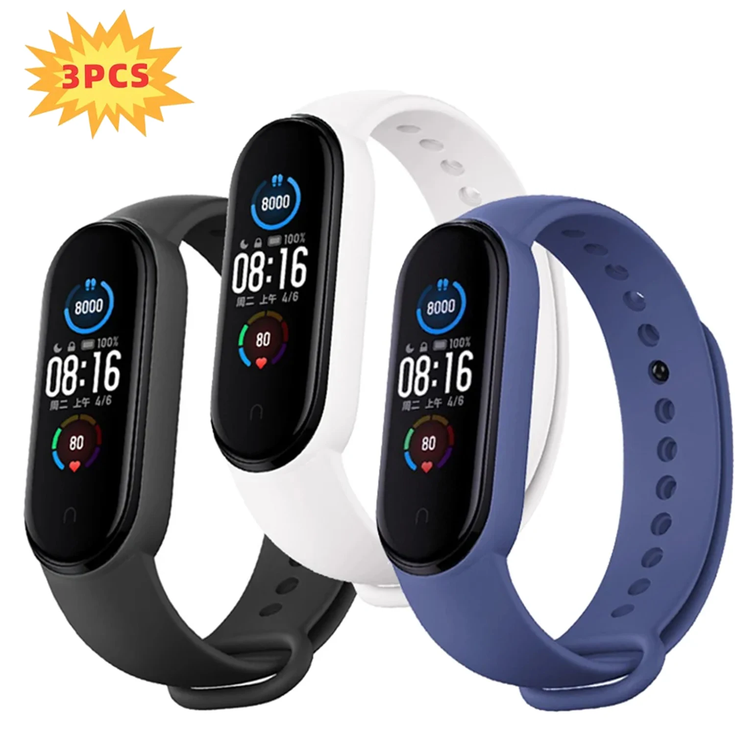 3Pcs Silicone Strap…