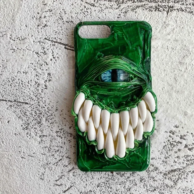 4017 Original Handmade Customized Phone Cases 3D Teeth Cthulhu Eyes Horror Gothic Punk Dark Cthulhu Halloween Gift Phone Cases