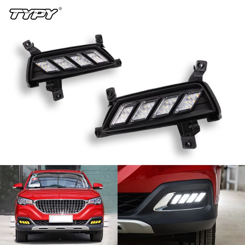 

TYPY Exterior Fog Lights Daytime Running Lights for MG ZS 2017 2018 2019 Led turn signal Drl Lights Accessories