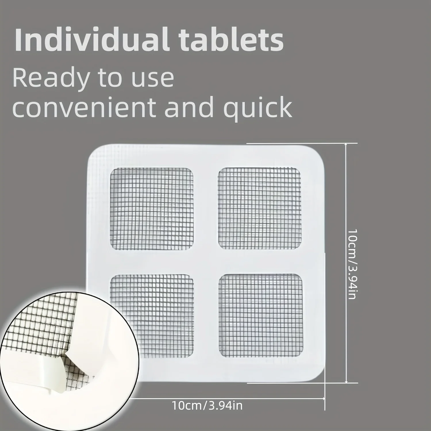 50 قطعة من ملصقات صائد الشعر للاستحمام للاستعمال مرة واحدة - مانع شبكي بلاستيكي للحوض والحوض