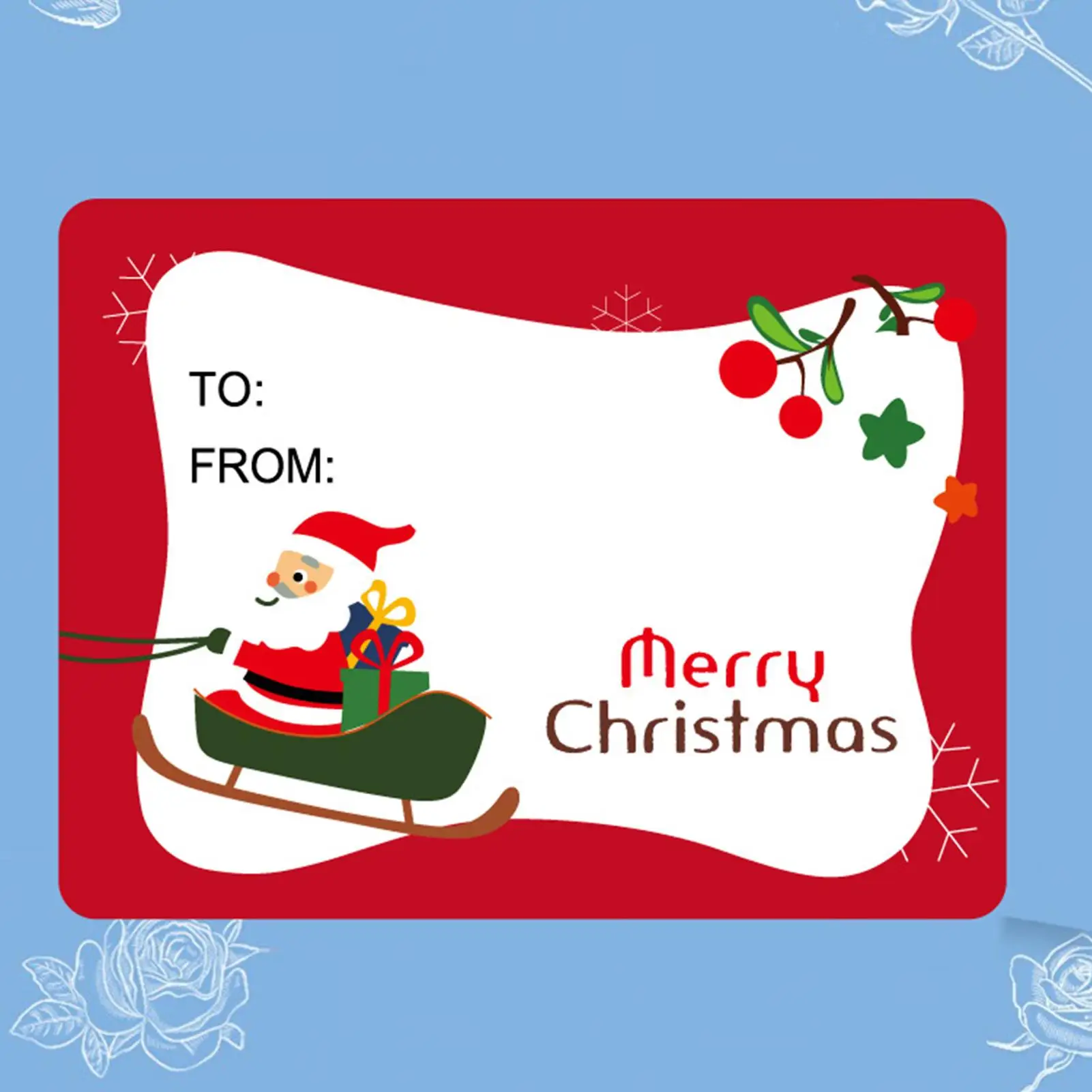 Christmas Sticker Roll For Card 500 Pieces Assorted Cartoon Patterns Portable Holiday Stickers Gift Wrapping Labels Assortment