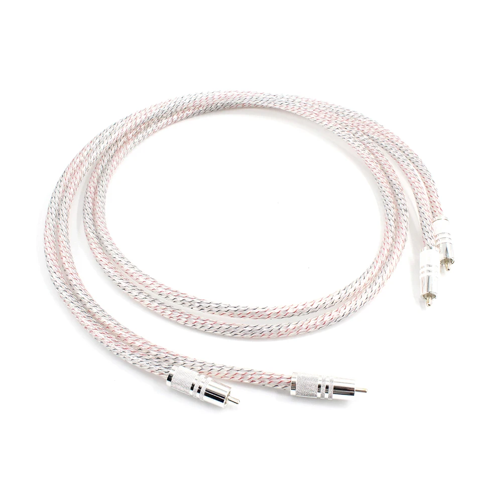 

Pair Nordost Valhalla 7N Silver Plated Audio RCA Interconnect Cable With Gold Plated RCA Plug Connectors