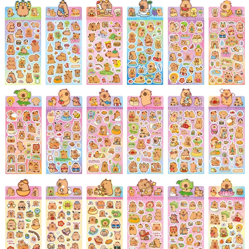 

10 шт./лот, креативные наклейки с капибарой, милые наклейки для скрапбукинга, сделай сам, дневник, декоративная уплотнительная наклейка, этикетка для альбома