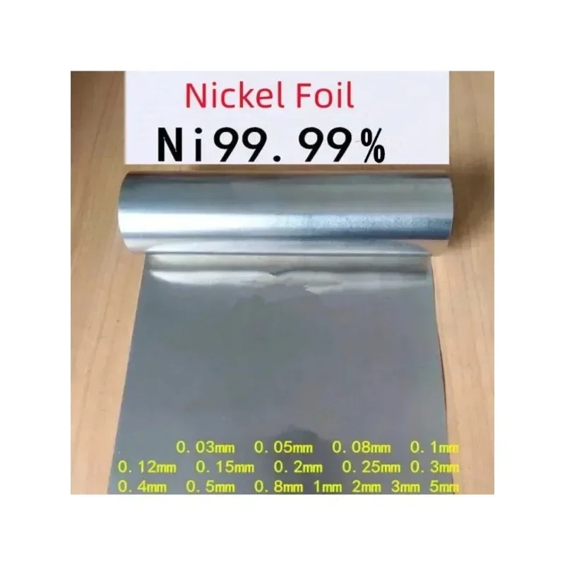 High Purity Nickel Foil Roll Ni 99.9% for Scientific Research Experiments 0.01mm-1mm Thick