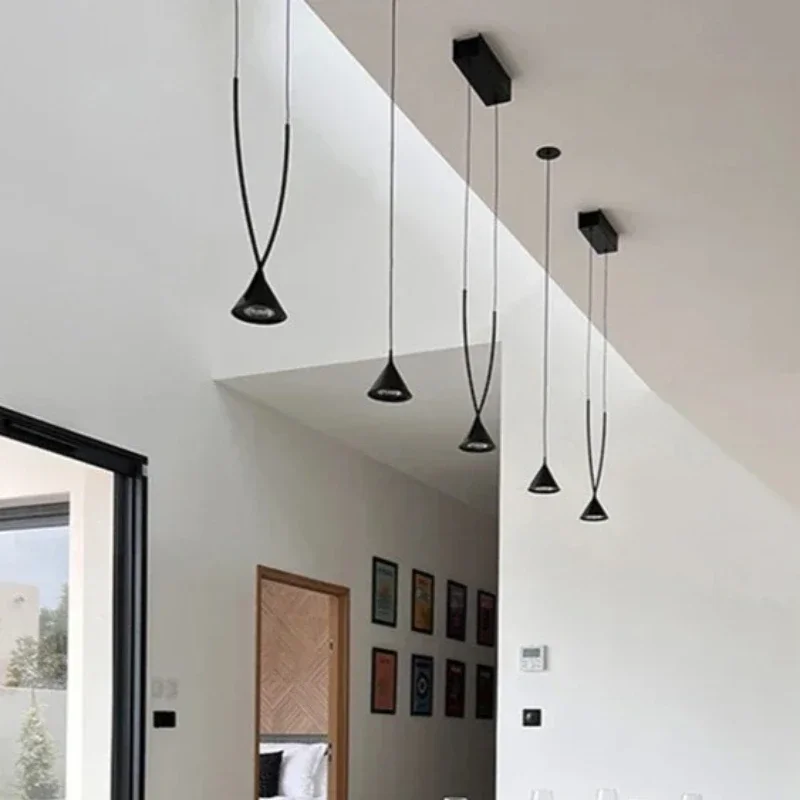 

Скандинавская железная светодиодная декоративная люстра для столовой, роскошная подвеска, акриловая домашняя лампа с несколькими головками, светильники для бара, фойе