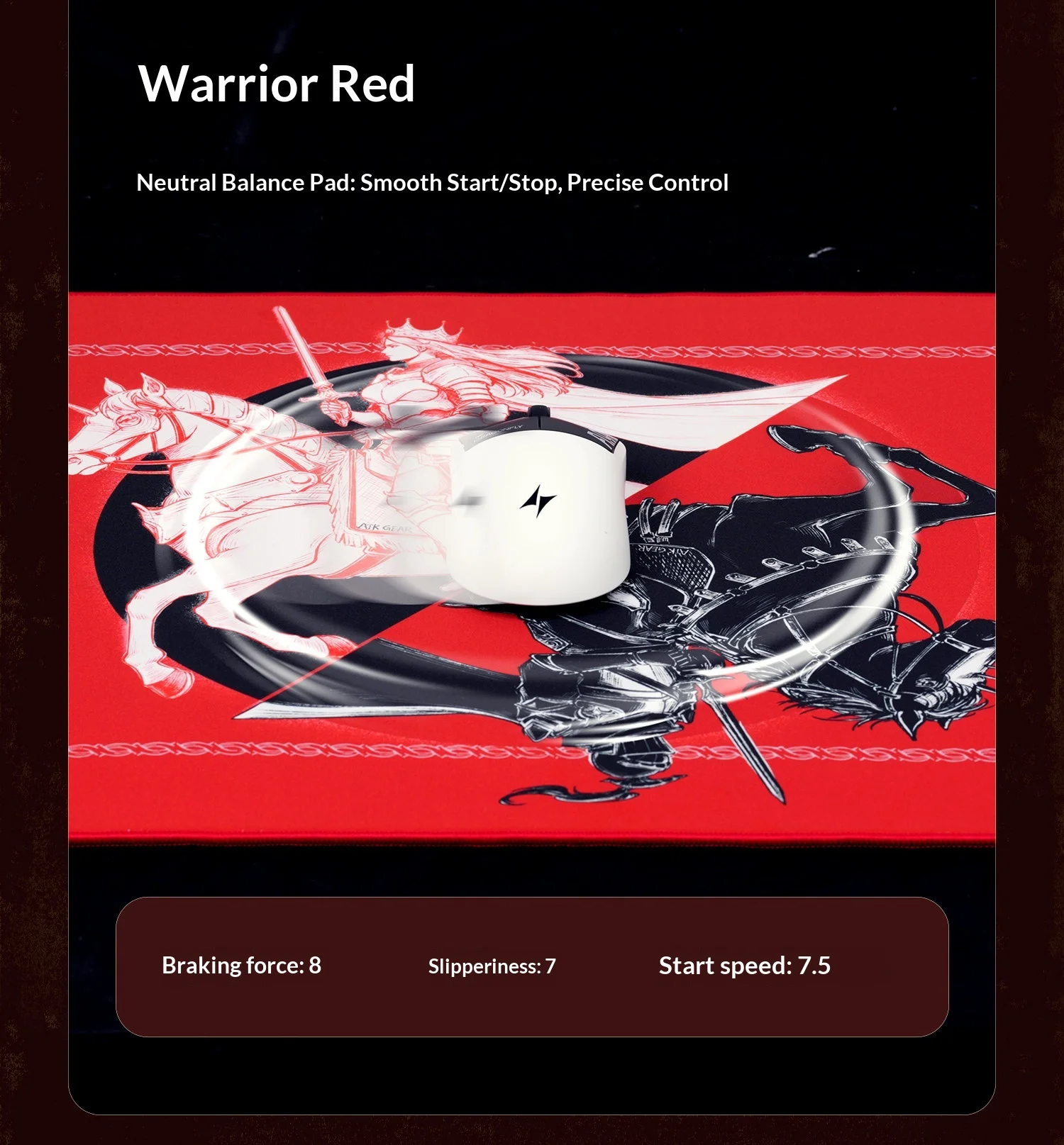 Original ATK Mauspads Warhorse Battle Riding Mauspad Original-Illustration E-Sports FPS-Spiel Büro Fearless Contract Delta – Detail 7