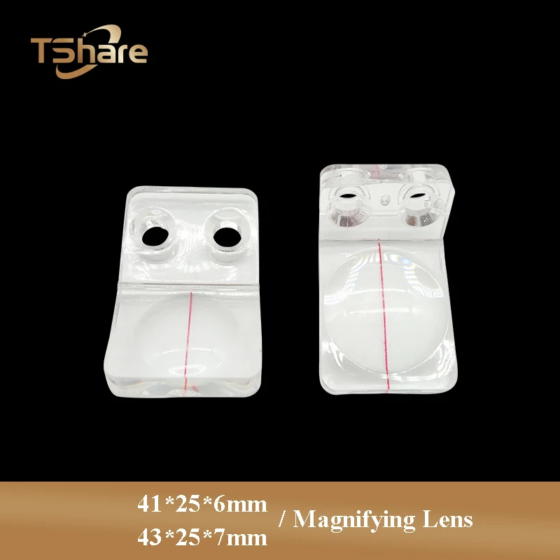 10 قطعة 41*25*6 مللي متر و 43*25*7 مللي متر عدسة مكبرة عدسة مكبرة لمنشار الطاولة المنزلقة #1