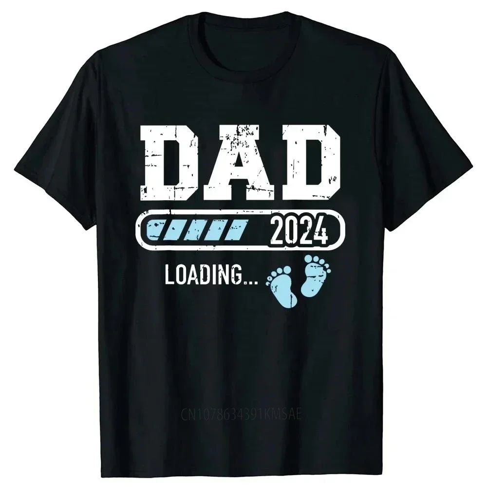 Cotton new Dad Loading for Pregnancy Announcement T Shirts New Baby Family Cotton Streetwear Father Days Gifts  Daddy Tops