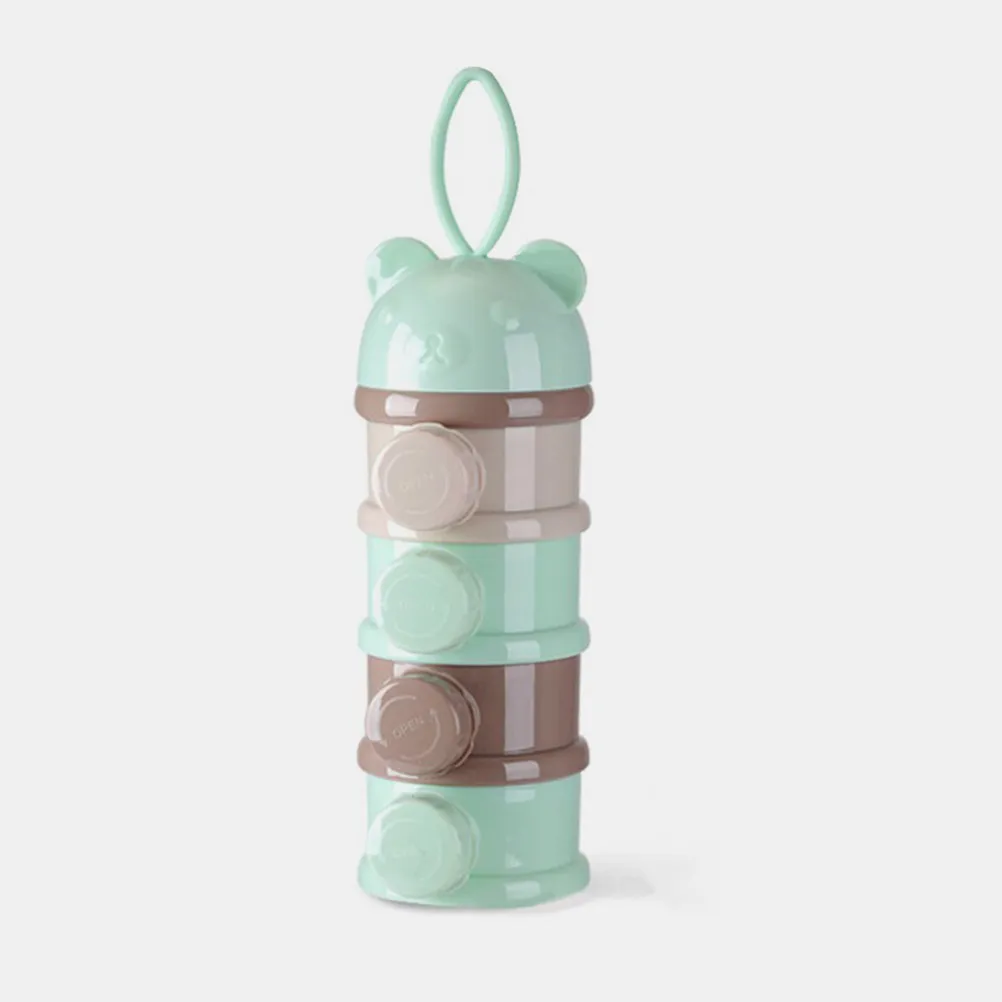 

2Pcs Formula Dispenser Milk Powder Container Portable Stackable Non-Spill Travel Snack Storage Box on The Go Baby Feeding