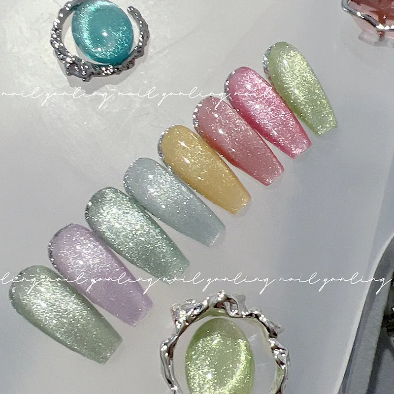 Cat Eye Gel Polish Glitter Stained Glass Jelly Magnetic Top Coat Manicure Gel Polish Venalisa Semi-permanent Uv Enamel Nail Art