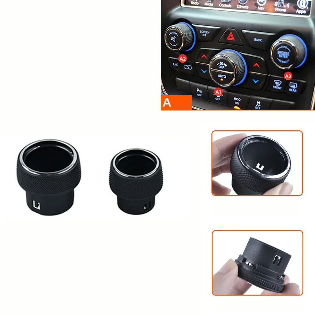 AC Control Knob Radio Button Replacement For Jeep For Grand For Cherokee WK2 2014 2021 Easy Installation Black