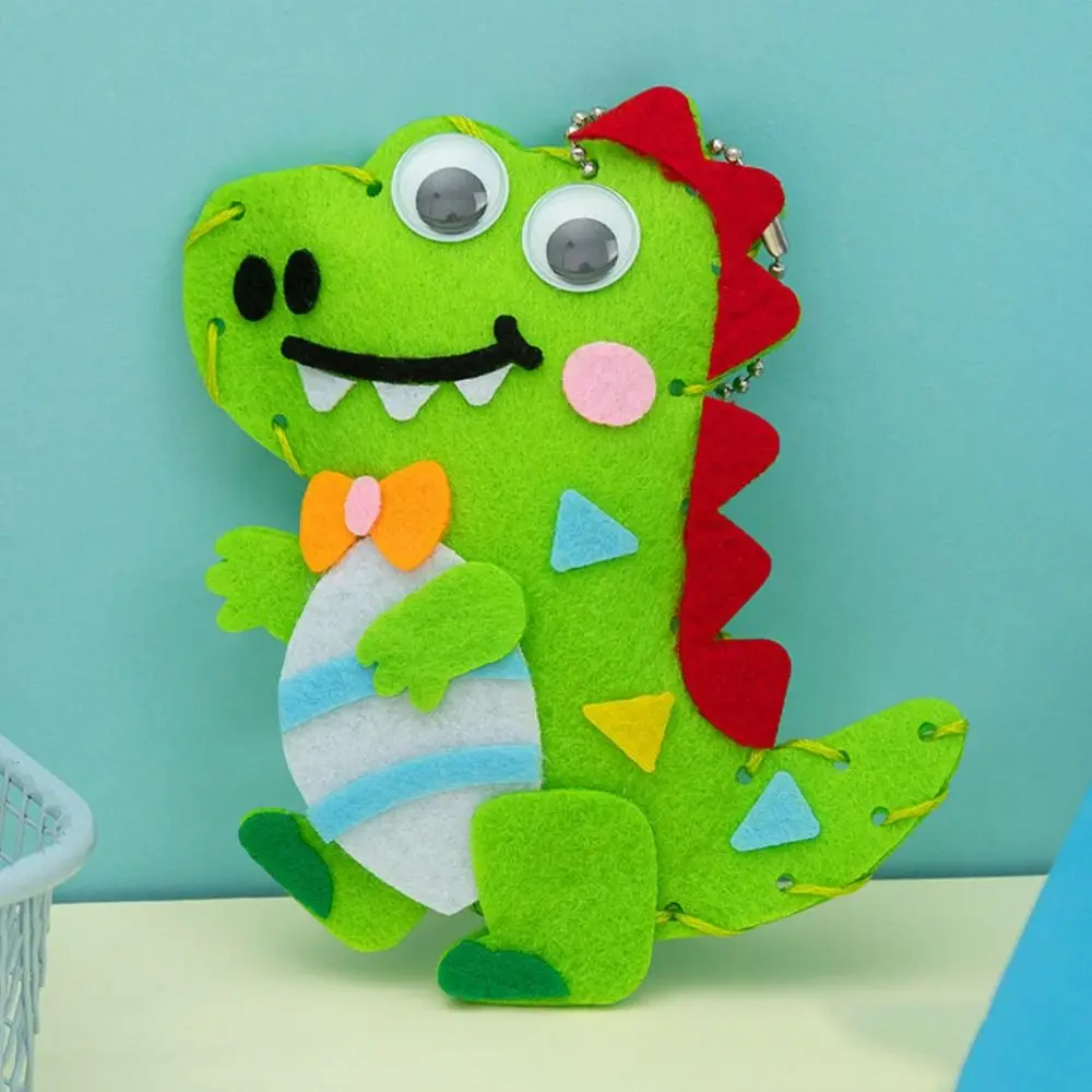 

Мультяшные животные DIY комплект для шитья и рукоделия игрушки для шитья динозавров животные нетканые куклы ручной работы нетканый набор для шитья динозавров