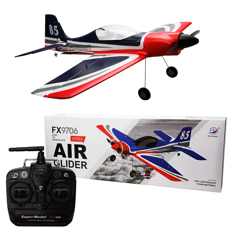 FX9706 RC Plane 580MM Fixed Wing Glider 5 CH 3D/6G Remote Control Aircraft 2.4G Brushless Motor Fighter Model Toys for Children