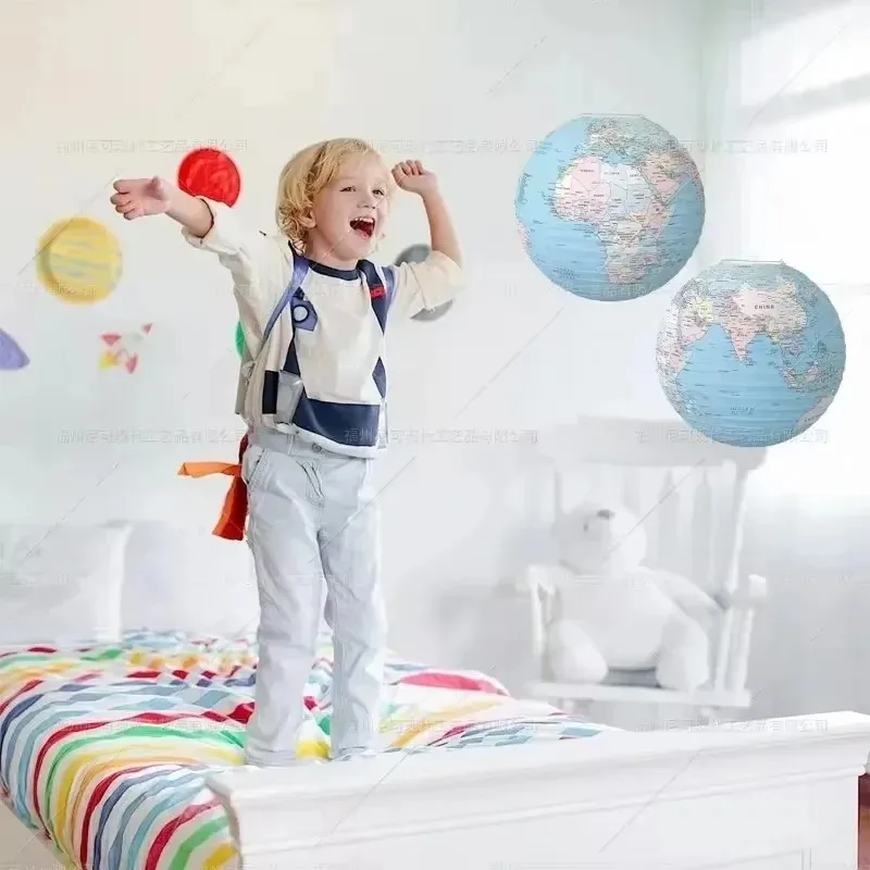 12inch 30cm Earth  Paper Lantern Travel Theme Birthday Decorations Earth Day Classroom Events Hanging Planets Solar System