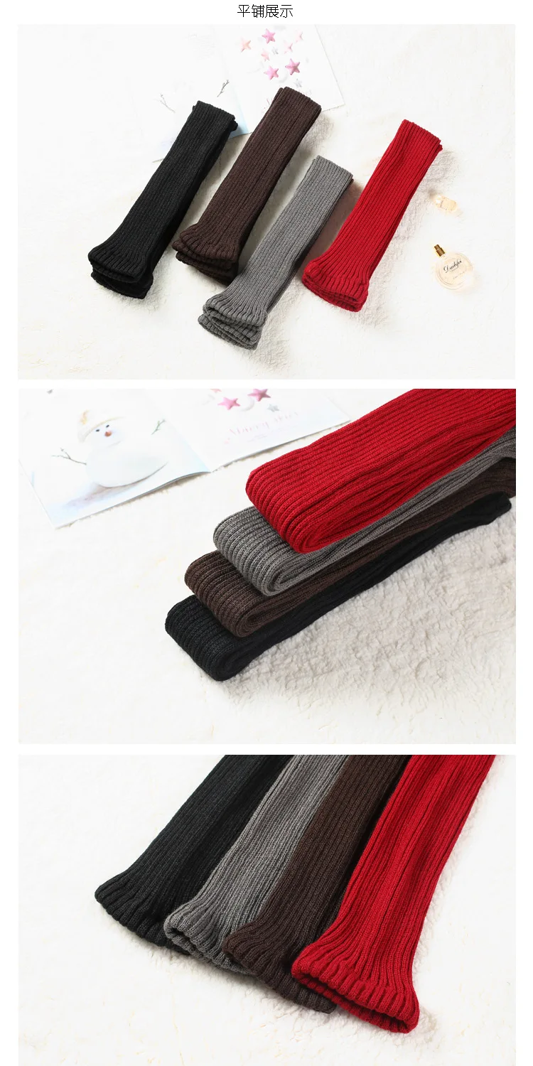 80cm Lila Herbst Und Winter Neue Yoga Socken Gleitschutz Dance Pile Wolle Strickte Weibliche Beinlinge Warme Wachen – Detail 18
