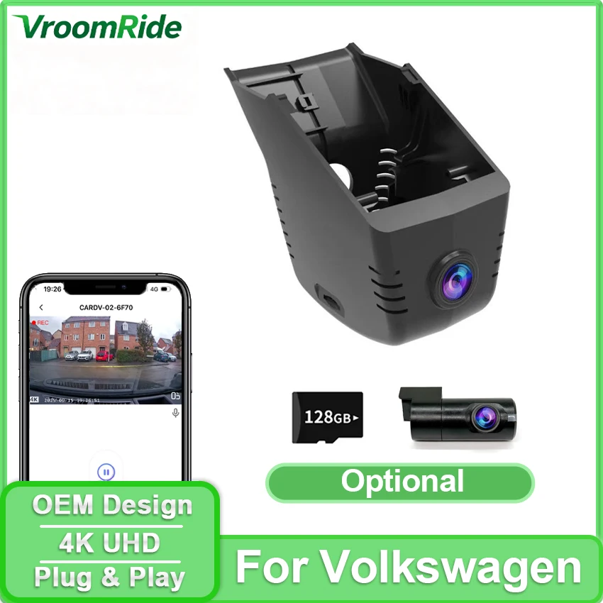 

4K Dash Cam for Volkswagen Tayron / VW Tiguan MK3 2024 2025 2026, UHD Recording Dashcam with Night Vision, Plug&Play, OEM Style
