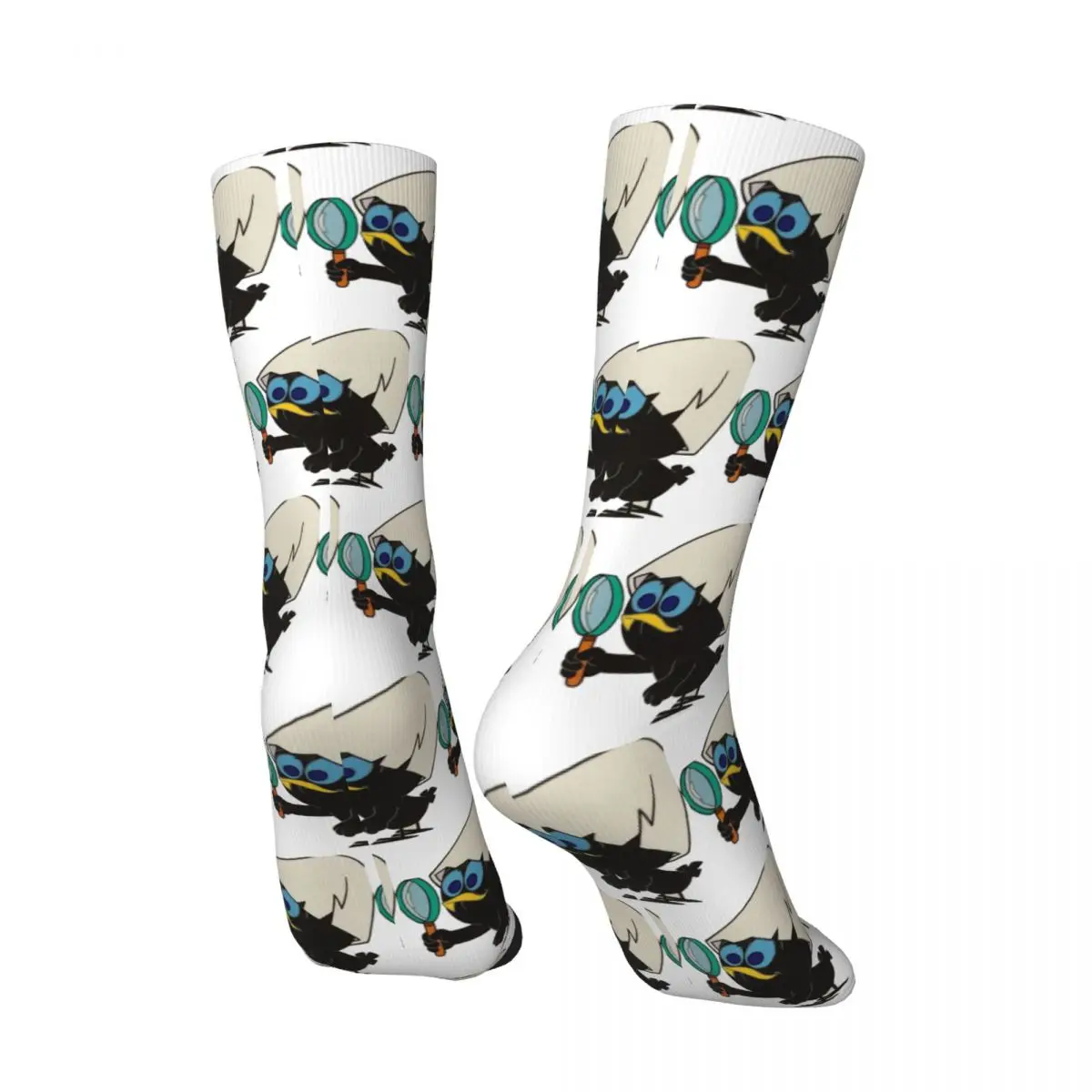 Hip Hop Retro Look Crazy Men's compression Socks Unisex Calimero Anime Harajuku Pattern Printed Funny Happy Crew Sock Boys Gift