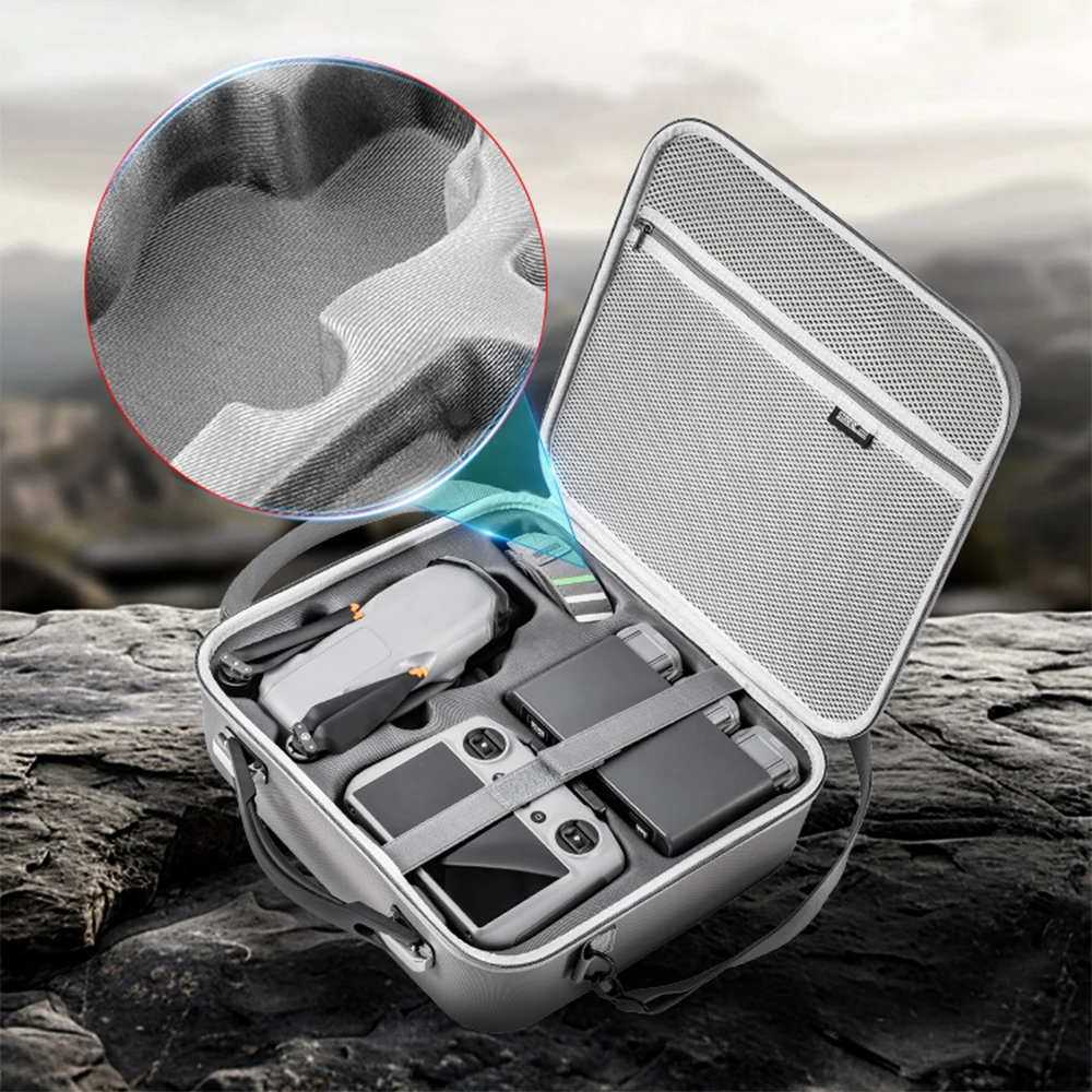 Portable Carrying Case for DJI Air 3S Drone Hard PU Outdoor Travel Storage Bag Shockproof Case Waterproof Protector Accessories