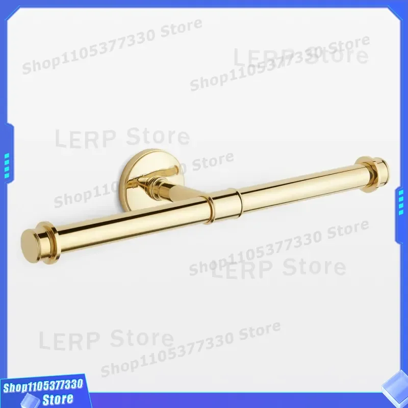 Solid Brass Double Layer Toilet Paper Holder Wall Mounted Bathroom Tissue Roll Stand Kitchen Storage Rack European Style Home