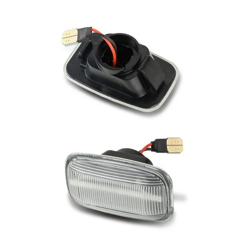 Lampu sinyal belok penanda samping Led dinamis putih Amber untuk Toyota Land Cruiser 80 1988-1997 lampu sein samping 2 buah