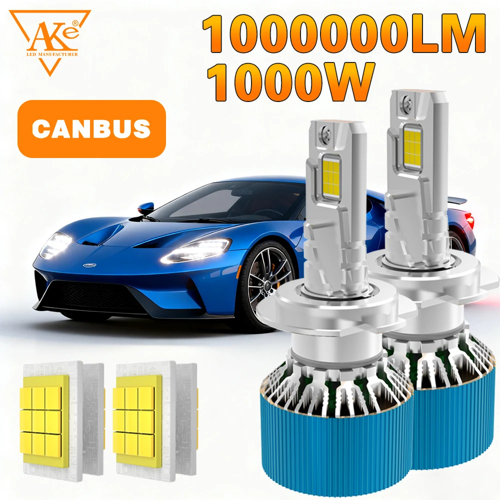 

H4 Low Beam and High Beam Headlight H7 LED Headlight Canbus 1000000lm 1000w Super Bright Headlight H1 H11 9005 HB3 9006 HB4 9012