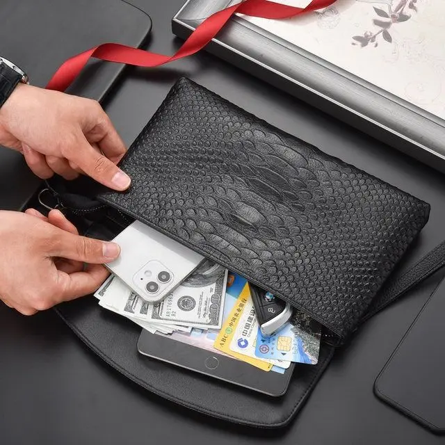 New Fashion Business Herren lange Kupplungen Brieftasche hochwertige natürliche Echt leder männliche Kuh Echt leder Geldbörsen Clutch