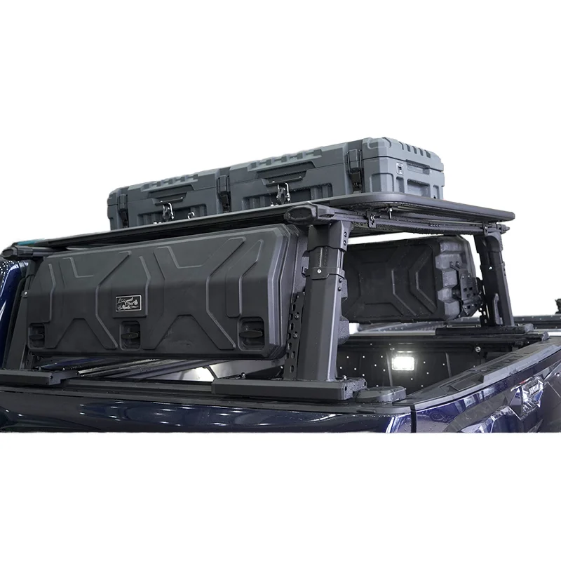 

KQX Pickup Truck Roll Bar With Storage Box Loading Roll Cage + 130L Side Boxes*2--combined Version