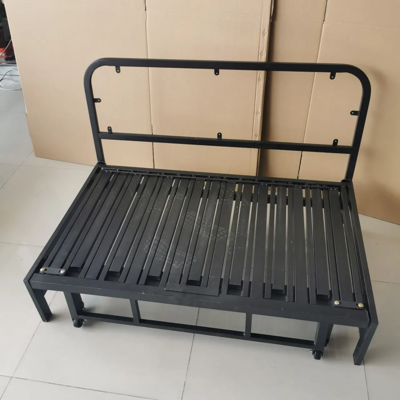 2023 pull-out storage sofa bed multi-functional foldable dual-purpose small apartment three-fold Internet celebrity sofa iron