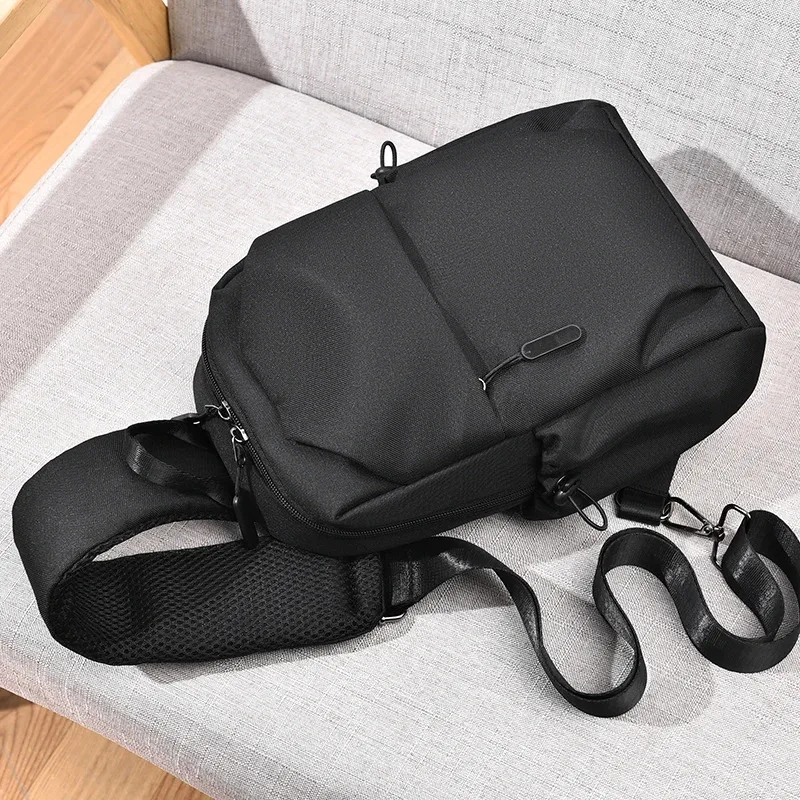 Men Casual And Versatile Laptop Waist Packs Trendy Computer Messenger Bag Men Sports Chest Bag Large Capacity Shoulder Bag