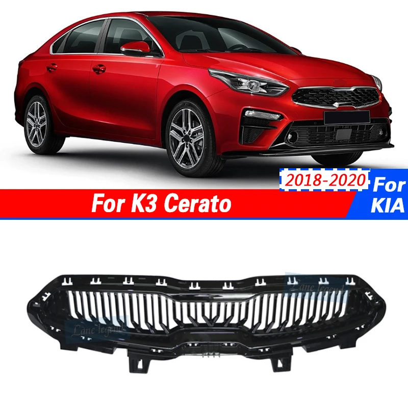 High Quality ABS Front Bumper Grille Centre Panel Styling Upper Grill For KIA K3 Cerato 2018 2019 2020 Car Accessory