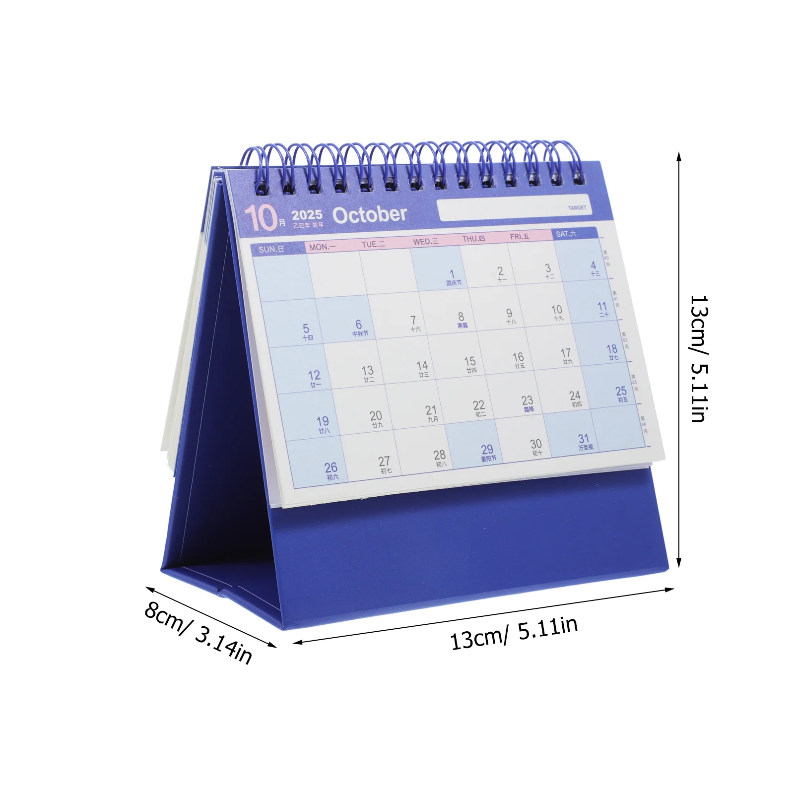 2025 Desk Calendar Office Teacher Desktop Decor Paper Stand Academic Calendars for