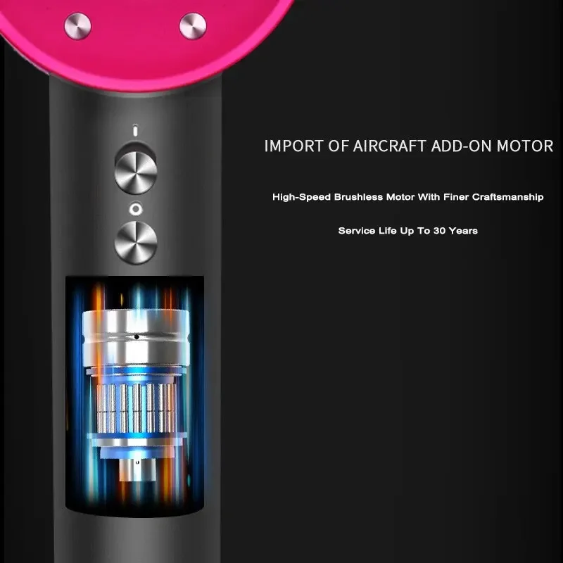 المهنية بلا أوراق مجفف شعر الأيونات السالبة التجفيف السريع المنزلية قوية مجفف شعر النمذجة أدوات 1600 واط عالية السرعة مجفف شعر #5