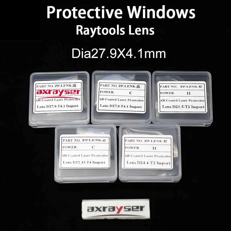 Imagem -06 - Lentes Raytools Original Lente Protetora Windows Dia27.9x4.1 mm 24.9x1.5 mm Quartzo Sílica Fundida para a Cabeça Bt240s Bm111 do Laser da Fibra
