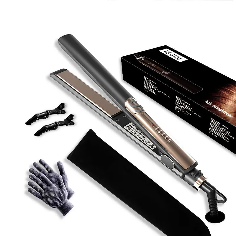Professional Electric Hair Straightener Display PTC Heating Plate Adjustable Temperature Household Hair Styling Tool
